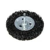 Materiały ścierne - Tarcza z włókniny ściernej 100 mm z trzpieniem DEDRA - miniaturka - grafika 1