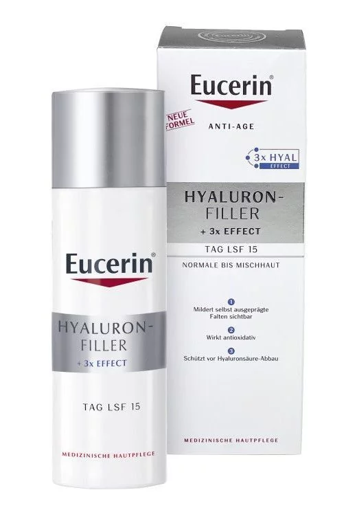 Eucerin Hyaluron-Filler Krem na dzień do skóry normalnej i mieszanej SPF 15, 50 ml