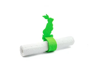 Serwetnik ze wzorem świątecznym - Zajączek Wiosenny - 21 cm - 1 szt. - Dekoracja stołu - miniaturka - grafika 1