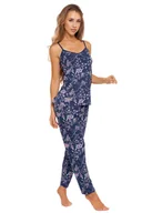 Piżamy damskie - Wiskozowa Piżama Damska W Kwiaty-Xl - miniaturka - grafika 1