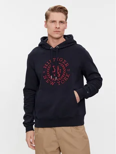 Tommy Hilfiger Bluza Big Icon MW0MW33650 Granatowy Regular Fit - Bluzy męskie - miniaturka - grafika 1