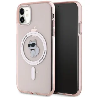 Etui Karl Lagerfeld IML Choupette MagSafe na iPhone 11 / Xr - różowe - Etui i futerały do telefonów - miniaturka - grafika 1