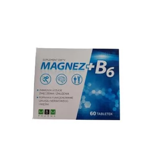 MBM, Magnez + B6, 60 tabl. - Witaminy i minerały - miniaturka - grafika 1