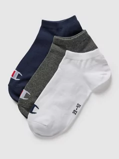 Skarpetki męskie - Krótkie skarpety z detalem z logo w zestawie 3 szt. model ‘Sneaker Sock’ - grafika 1