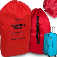 Walizki - POKROWIEC OCHRONNY NA WÓZEK WOREK DO SAMOLOTU AUTA TORBA UNIWERSALNY CZERWO - miniaturka - grafika 1