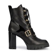 Półbuty męskie - Botki skórzane z klamerką na słupku - miniaturka - grafika 1