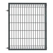 Akcesoria do ogrodzeń - Furtka 3D 1,00 x 1,20 ocynk + RAL7016 połysk lewa - miniaturka - grafika 1