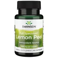 Witaminy i minerały - Swanson - Full Spectrum Lemon Peel, Skórka Cytryny, 400mg, 60 kapsułek - miniaturka - grafika 1