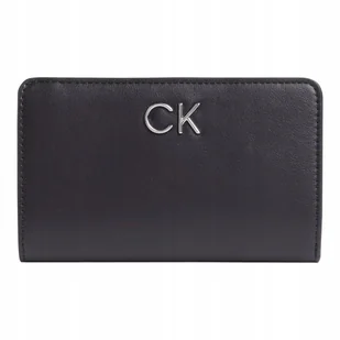 Calvin klein bezpieczny portfel damski re-lock billfold french czarny - Portfele - miniaturka - grafika 1