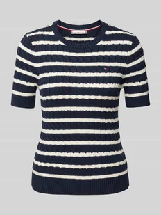 Sweter z dzianiny o kroju regular fit z czystej bawełny - Swetry damskie - miniaturka - grafika 1