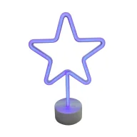Lampy stojące - Dziecięca lampka stołowa Neon FM-NB20 Zumaline LED star gwiazda niebieska - miniaturka - grafika 1