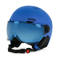 Kaski narciarskie - Kask narciarski Uvex Rocket Jr Visor 56/6/263/20 Niebieski - miniaturka - grafika 1