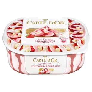Carte D'Or Les Desserts Strawberry & Meringues Lody 900 ml - Lody i desery lodowe - miniaturka - grafika 1