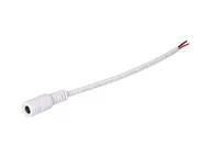 Taśmy LED - Gniazdo DC 5.5x2.5 przewód biały 15cm 22awg - miniaturka - grafika 1