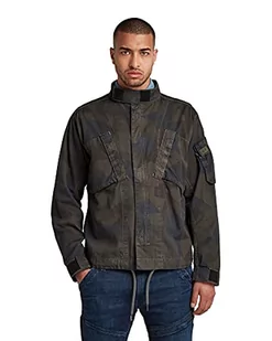 G-STAR RAW Męska kurtka sportowa Slanted Pocket Indoor, wielobarwny (asfalt gd swedish big camo C318-C715), M - Kurtki męskie - miniaturka - grafika 1