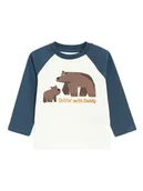 Kaftaniki dla niemowląt - COOL CLUB Koszulka w kolorze biało-granatowym - miniaturka - grafika 1