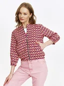 Marynarki i żakiety damskie - Wiskozowa kurtka typu bomberka - miniaturka - grafika 1