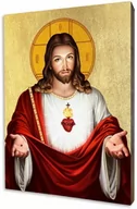 Ikony i obrazy sakralne - Ikona Serce Jezusa - miniaturka - grafika 1