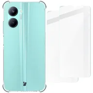 Etui i futerały do telefonów - Bizon Etui + 2x szkło Case Clear Pack do Realme C33 przezroczyste - miniaturka - grafika 1