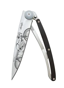 Nóż składany Deejo Pocket Knife Ebony Wood - cafe racer - Noże - miniaturka - grafika 1