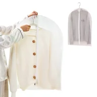 Pokrowce na ubrania - Pokrowiec na ubrania Ochronny pokrowiec 60x120cm na marynarkę kurtkę - miniaturka - grafika 1