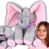 Maskotki i pluszaki - Interaktywny Słonik Akuku Słoń Maskotka Mówi Gra Różowy - miniaturka - grafika 1