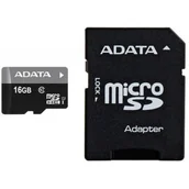 Karty pamięci - ADATA microSD Premiere 16GB + adapter (AUSDH16GUICL10-RA1) - miniaturka - grafika 1