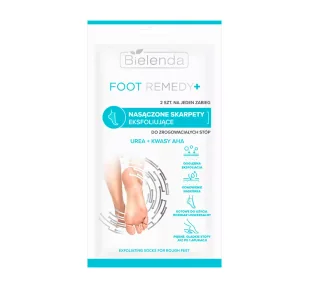 Bielenda Foot Remedy+ Nasączone Skarpety eksfoliujące do zrogowaciałych stóp na 1 zabieg 1op.-2szt - Pielęgnacja stóp - miniaturka - grafika 1