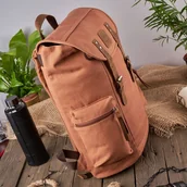 Plecaki - Plecak męski jasny brązowy PAOLO PERUZZI GA414 - miniaturka - grafika 1