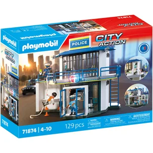Playmobil - City Action Posterunek policji z miejscem przesłuchań 71874 - Klocki - miniaturka - grafika 1