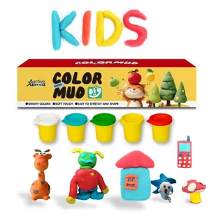 CIASTOLINA Zestaw Masa Plastyczna dla Dzieci 5 Tub Kolory Podstawowe - Masy plastyczne CIASTOLINA Zestaw Masa Plastyczna dla Dzieci 5 Tub Kolory Podstawowe - Masy plastyczne - miniaturka - grafika 1