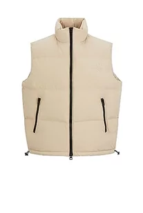 HUGO Birontino2341 męska kamizelka wodoodporna regular fit z logo Stack, Light Beige275, XXL - Garnitury - miniaturka - grafika 1