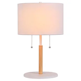 Lampka stołowa Fogo LP-0304/2T WH Light Prestige do sypialni tuba biała - Lampy stojące - miniaturka - grafika 1