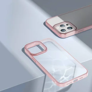 Baseus Crystal Phone Case pancerne etui do iPhone 13 Pro Max z żelową ramką różowy (ARJT001104) hurtel-78666-0 - Etui i futerały do telefonów - miniaturka - grafika 28