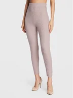 Legginsy - Guess Legginsy Cable Mix W2BB38 Z2QA0 Fioletowy Slim Fit - miniaturka - grafika 1