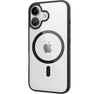 Etui i futerały do telefonów - Etui ROCK Guard MagSafe Stand do Apple iPhone 16 Plus Czarno-przezroczysty - miniaturka - grafika 1