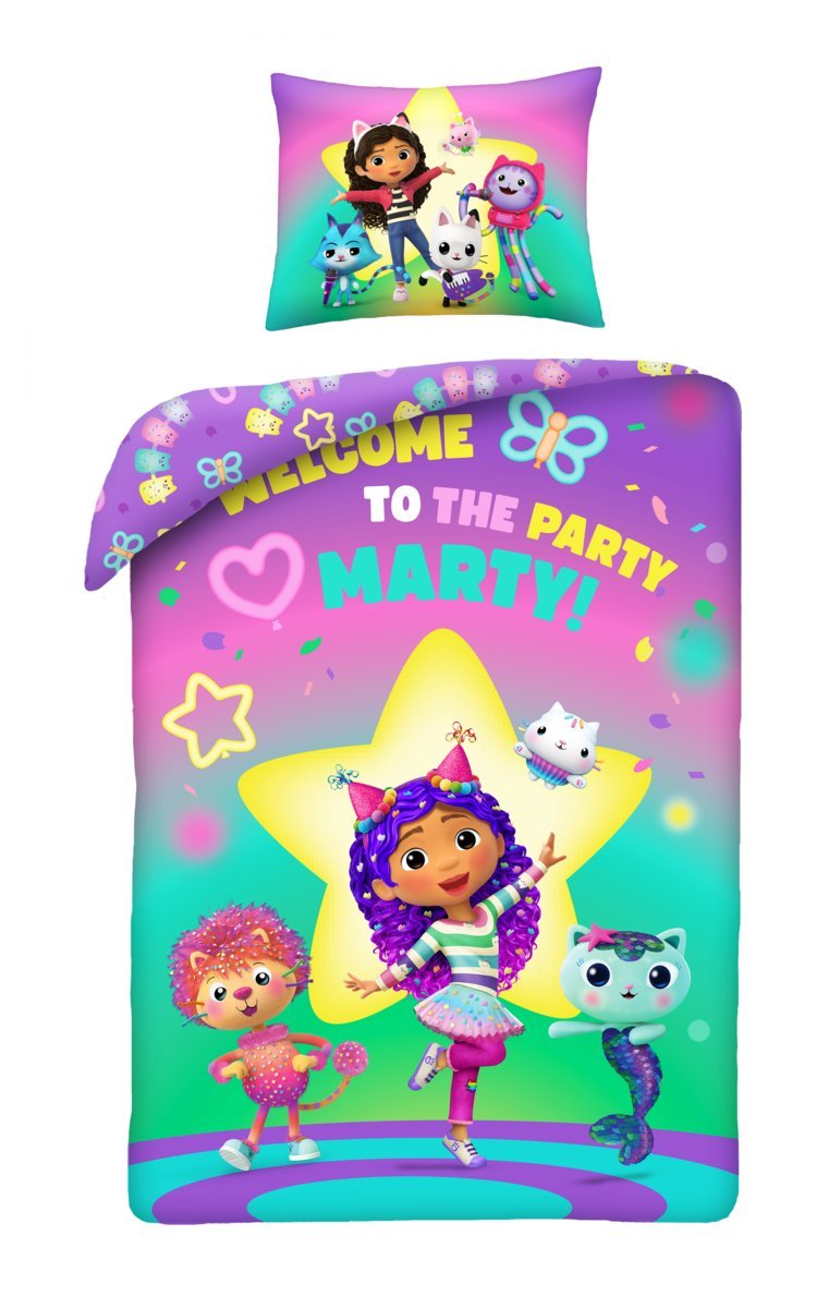 Pościel dziecięca Gabby's dollhouse 140 x 200 cm Halantex Koci Domek Gabi