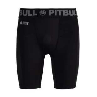 Spodenki kompresyjne męskie Pitbull Performance Compression czarne 992202900001 S - Kimona, stroje i obuwie - miniaturka - grafika 1