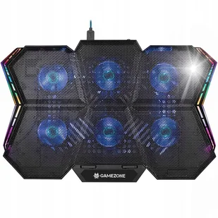 PODSTAWKA PODKŁADKA CHŁODZĄCA POD LAPTOPA LED RGB Gamezone Streamer 17 - Podkładki chłodzące pod laptopa - miniaturka - grafika 1