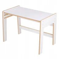 Zestawy mebli dla dzieci - Stolik dla Dzieci Biurko Regulowane Stół Dziecięcy Montessori Biały MISIOO - miniaturka - grafika 1