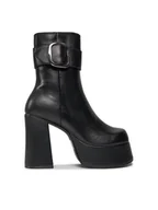 Botki damskie - Steve Madden Botki Siren Bootie SM11002628 SM11002628-017 Czarny - miniaturka - grafika 1