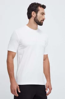 Koszulki męskie - Guess t-shirt męski kolor szary z aplikacją - grafika 1