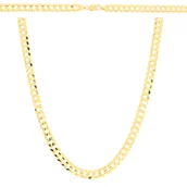 Łańcuszki - Złoty łańcuszek pełny Pancerka 60 cm pr. 585 - miniaturka - grafika 1