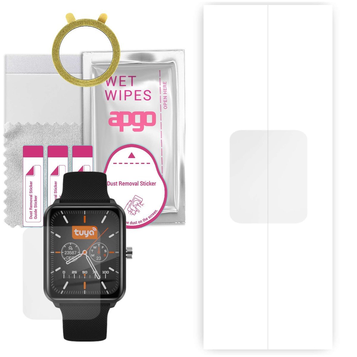 1x Folia hydrożelowa do Bemi Remo - apgo Smartwatch Hydrogel Protection Ochrona na ekran smartwatcha