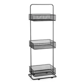 Szafki łazienkowe - Regał łazienkowy wolnostojący 75,5 cm czarny - miniaturka - grafika 1