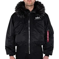 Kurtki męskie - ALPHA INDUSTRIES Kurtka męska, czarny/czarny, XXL - miniaturka - grafika 1