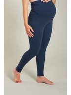Spodnie ciążowe - Frugi Legginsy ciążowe w kolorze granatowym - miniaturka - grafika 1