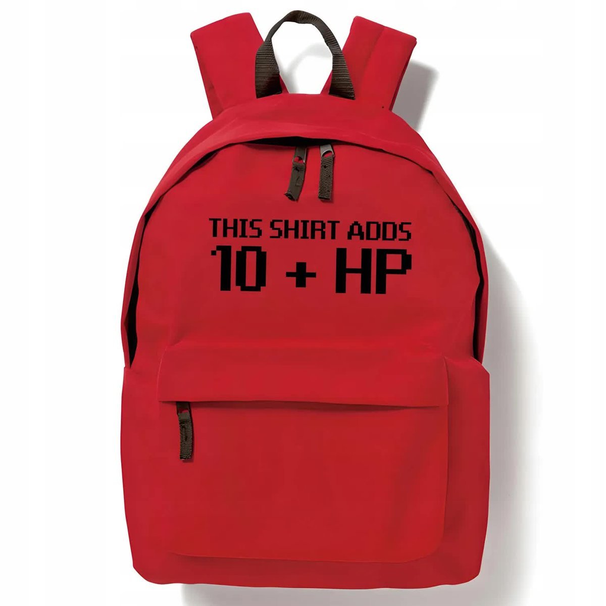 Plecak Szkolny Czerwony THIS SHIRT ADDS 10 + HP Do Szkoły Młodzieżowe Wzory