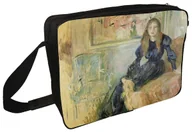 Torby szkolne - Torba na ramię Julie Manet i jej piesek Laërte Berthe Morisot - miniaturka - grafika 1