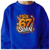 Bluzy dla dziewczynek - BLUZA DZIECIĘCA 67 SIX SEVEN VIRAL DLA CHŁOPCA DZIEWCZYNKI 122-128 - miniaturka - grafika 1